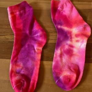 Tie Dye Women’s Socks (Handmade) PINK